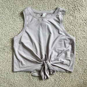 Lululemon Pima Cotton Cropped Tank with Tie Front Size 2